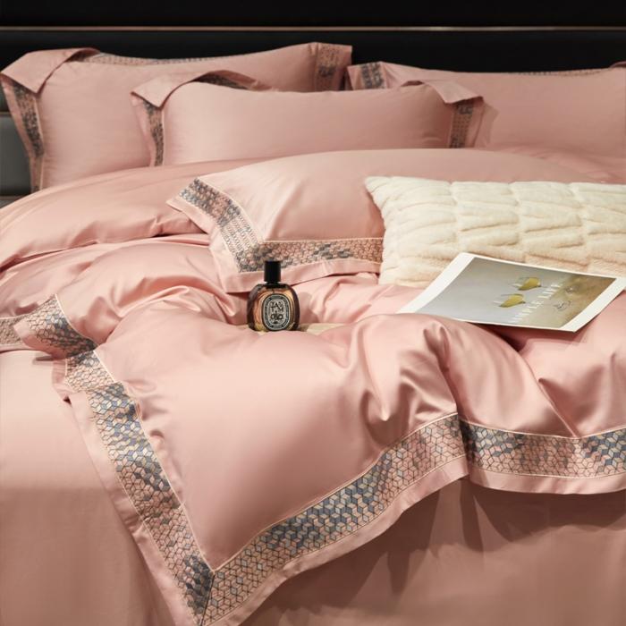 91家纺网 家纺一手货源 找家纺 新款100支长绒棉宽边刺绣套件