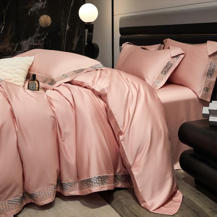 91家纺网 家纺一手货源 找家纺 新款100支长绒棉宽边刺绣套件