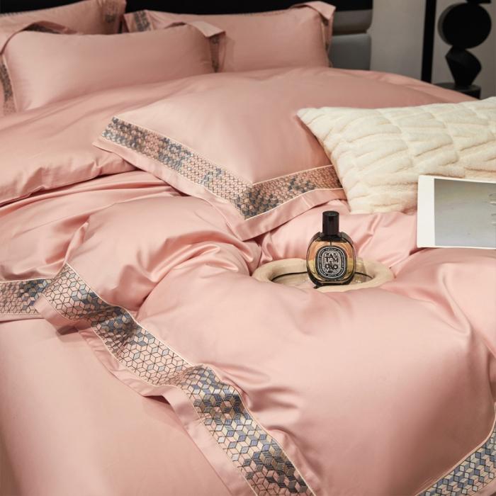 91家纺网 家纺一手货源 找家纺 新款100支长绒棉宽边刺绣套件