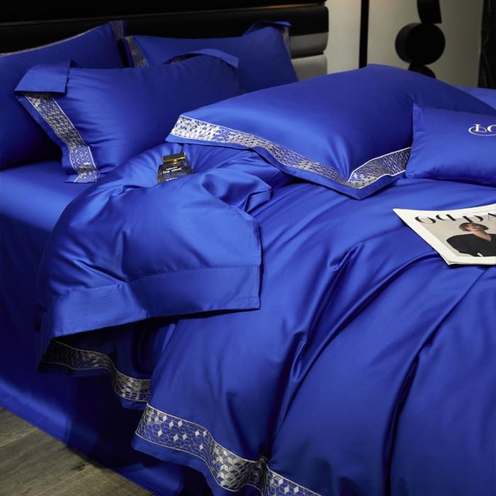 91家纺网 家纺一手货源 找家纺 新款100支长绒棉宽边刺绣套件