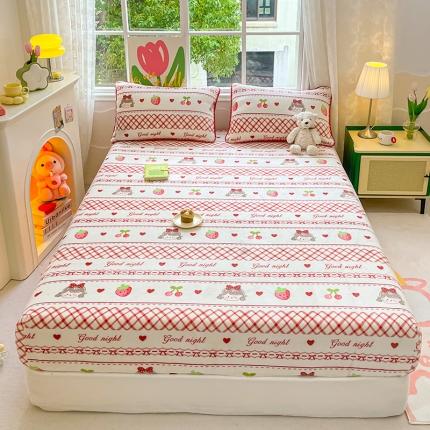 91家纺网 家纺一手货源 找家纺 总 安哆啦家纺 2024新款高克重牛奶绒印花单床笠