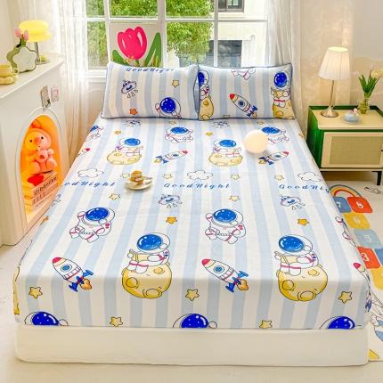 91家纺网 家纺一手货源 找家纺 总 安哆啦家纺 2024新款高克重牛奶绒印花单床笠