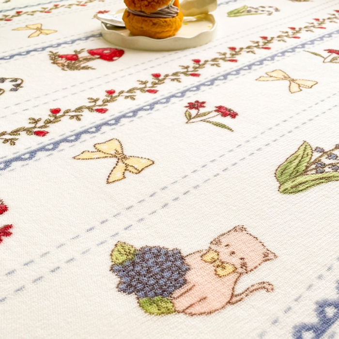 91家纺网 家纺一手货源 找家纺 安哆啦家纺 2024新款高克重牛奶绒印花单床笠 爱丽丝梦游仙境