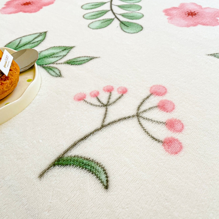 91家纺网 家纺一手货源 找家纺 安哆啦家纺 2024新款高克重牛奶绒印花单床笠 花丛间