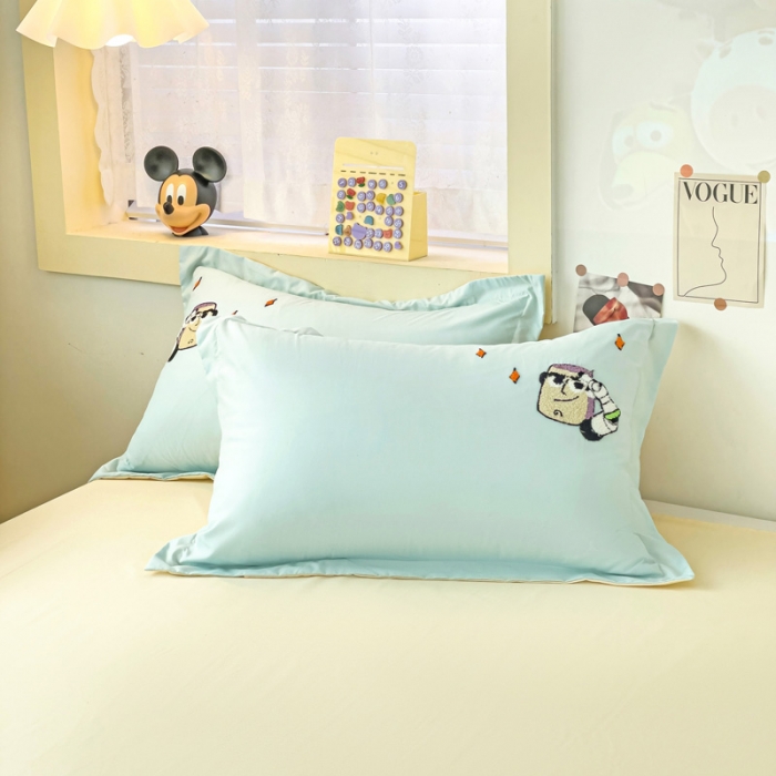 91家纺网 家纺一手货源 找家纺 （总）娜娜 2023新款水洗磨毛毛巾绣四件套-胡迪和巴斯