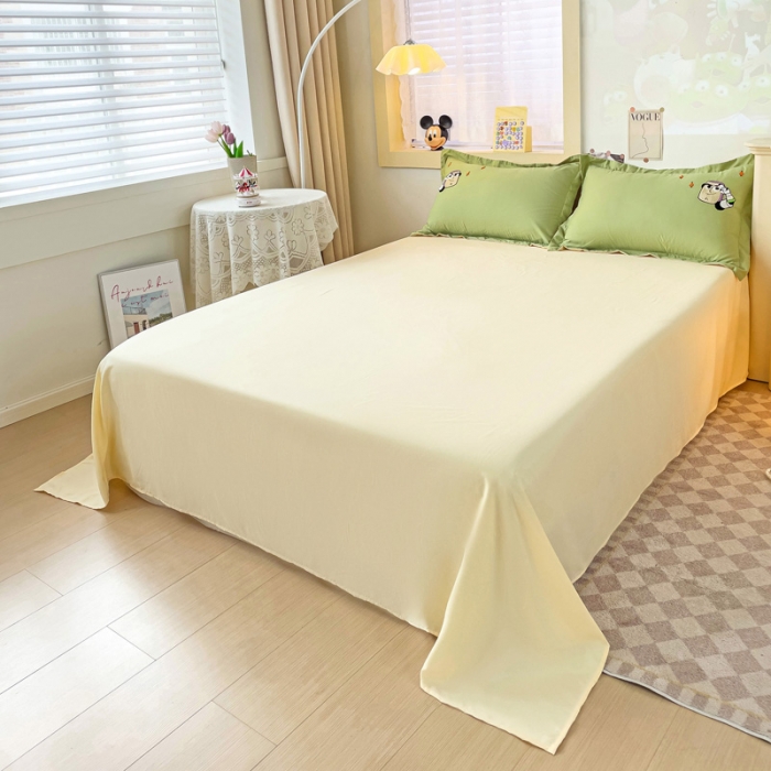 91家纺网 家纺一手货源 找家纺 娜娜 2023新款水洗磨毛毛巾绣四件套 胡迪和巴斯灰绿+白