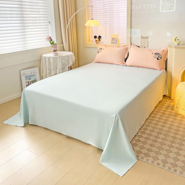 91家纺网 家纺一手货源 找家纺 娜娜 2023新款水洗磨毛毛巾绣四件套 胡迪和巴斯藕粉+蓝