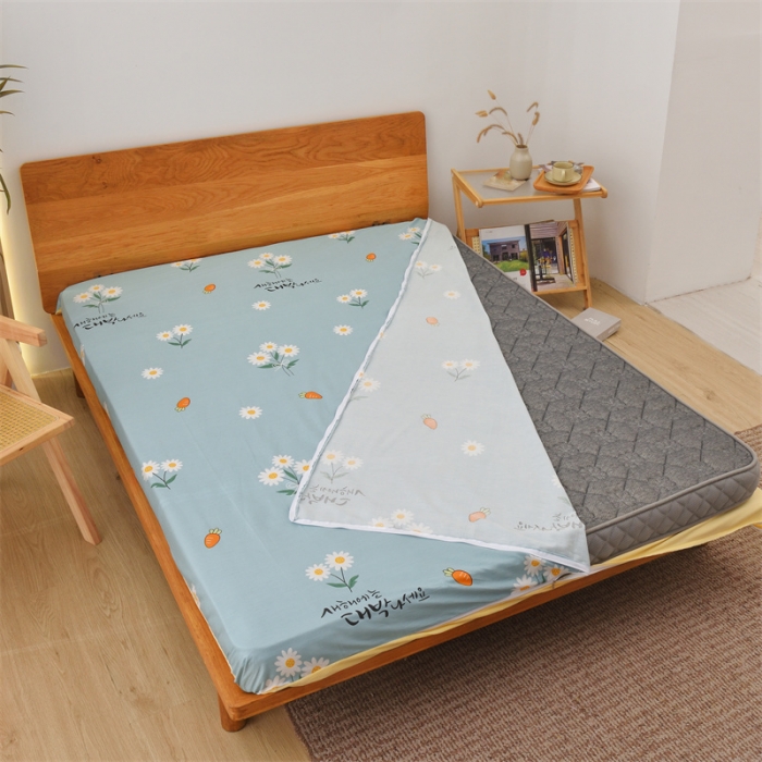 91家纺网 家纺一手货源 找家纺 凌云 2025新款棉加绒全棉宝宝绒大床款床垫套 小雏菊