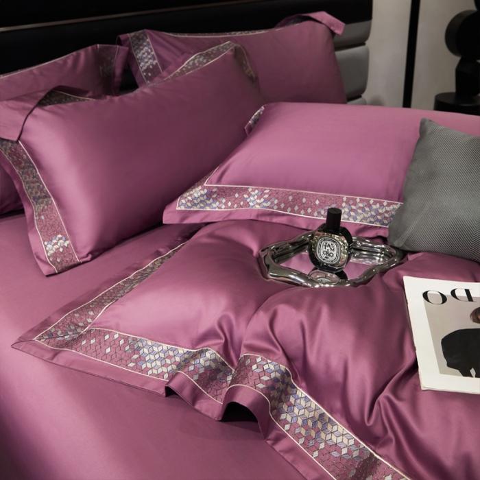 91家纺网 家纺一手货源 找家纺 新款100支长绒棉宽边刺绣套件