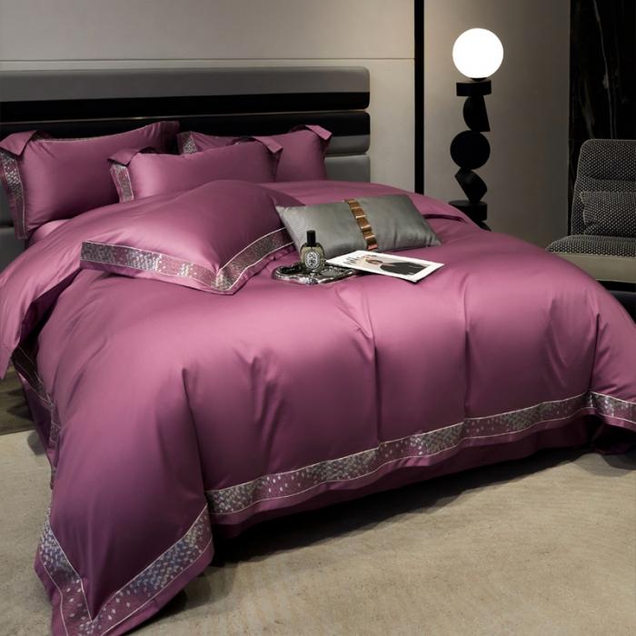 91家纺网 家纺一手货源 找家纺 新款100支长绒棉宽边刺绣套件