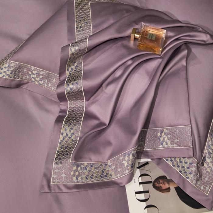 91家纺网 家纺一手货源 找家纺 新款100支长绒棉宽边刺绣套件