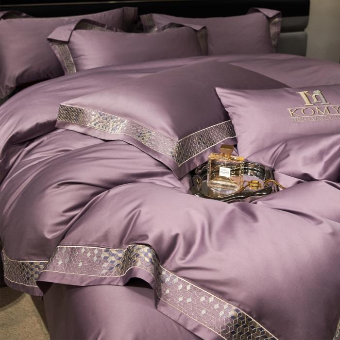 91家纺网 家纺一手货源 找家纺 新款100支长绒棉宽边刺绣套件