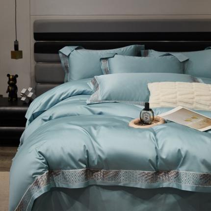 新款100支长绒棉宽边刺绣套件