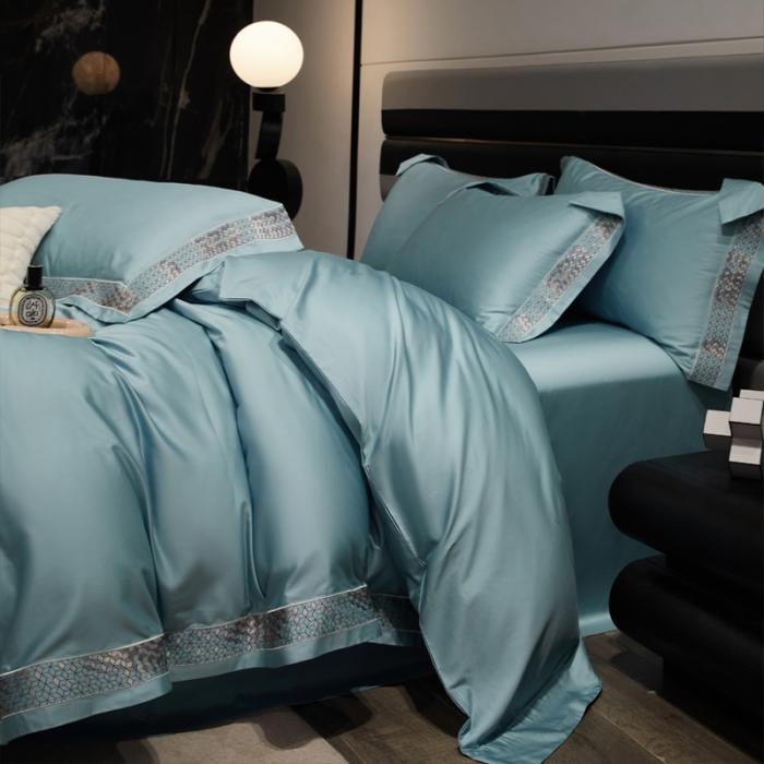 91家纺网 家纺一手货源 找家纺 新款100支长绒棉宽边刺绣套件