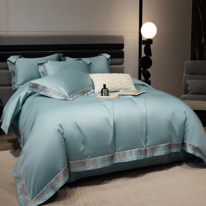 91家纺网 家纺一手货源 找家纺 新款100支长绒棉宽边刺绣套件