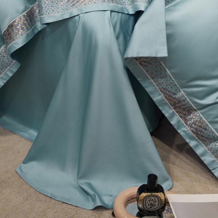 91家纺网 家纺一手货源 找家纺 新款100支长绒棉宽边刺绣套件