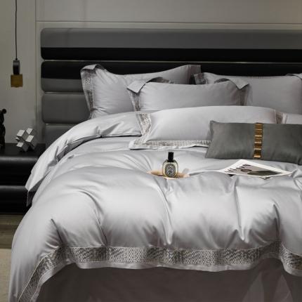 新款100支长绒棉宽边刺绣套件