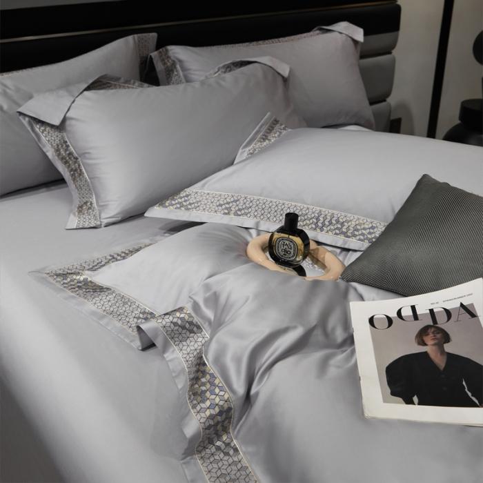 91家纺网 家纺一手货源 找家纺 新款100支长绒棉宽边刺绣套件