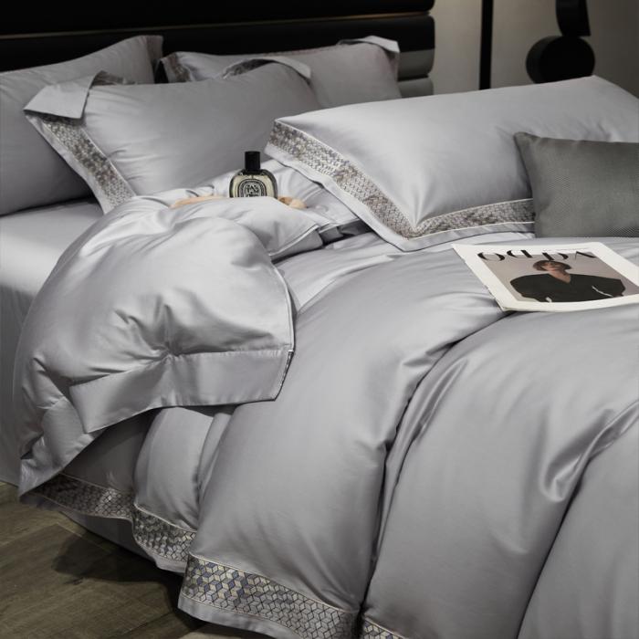 91家纺网 家纺一手货源 找家纺 新款100支长绒棉宽边刺绣套件