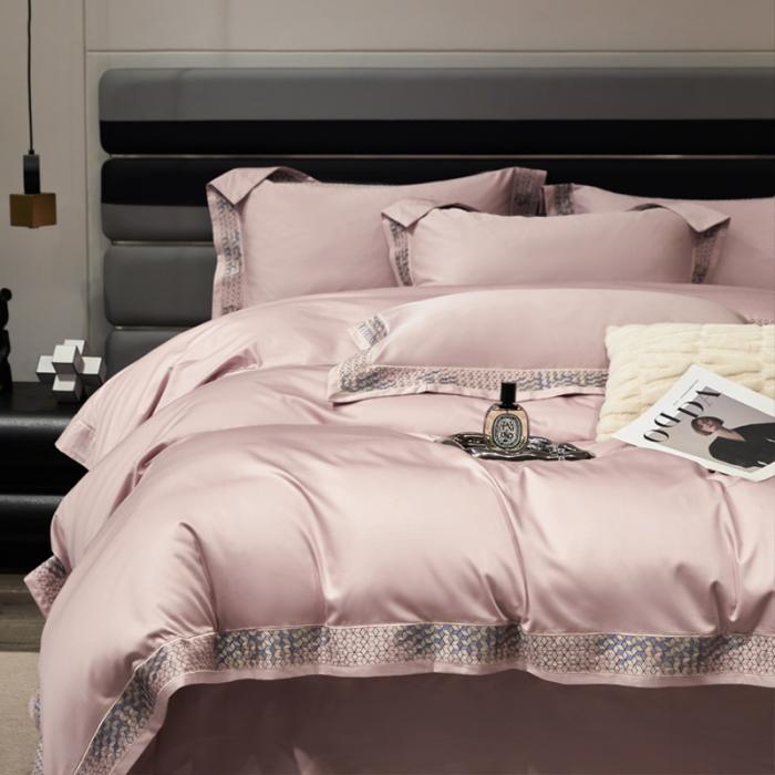 91家纺网 家纺一手货源 找家纺 新款100支长绒棉宽边刺绣套件