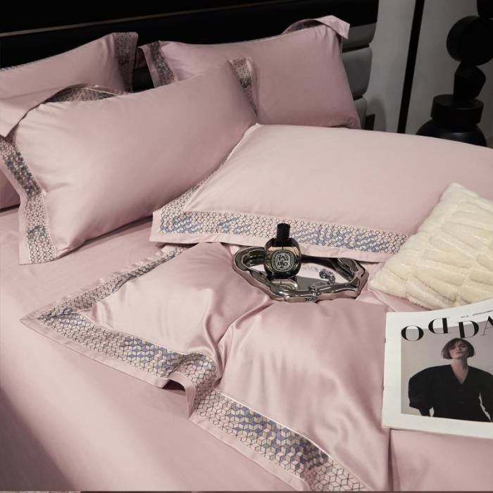 91家纺网 家纺一手货源 找家纺 新款100支长绒棉宽边刺绣套件