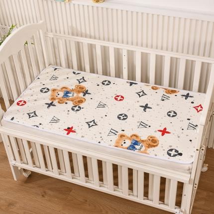 91家纺网 家纺一手货源 找家纺 恋绒 2023新款全棉护理垫防水隔尿垫姨妈垫床盖 潮流小熊