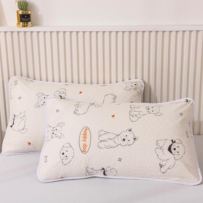 91家纺网 家纺一手货源 找家纺 恋绒 2023新款全棉护理垫防水隔尿垫姨妈垫床盖 宠物派对