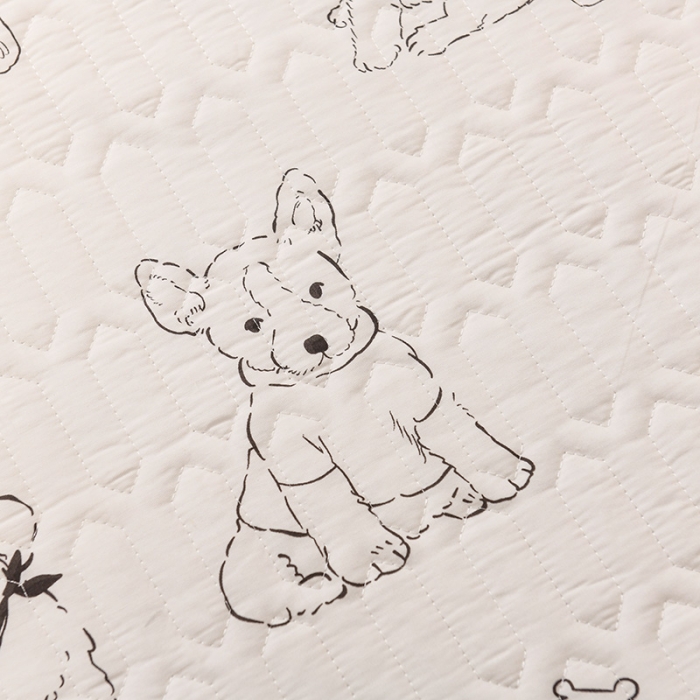 91家纺网 家纺一手货源 找家纺 恋绒 2023新款全棉护理垫防水隔尿垫姨妈垫床盖 宠物派对