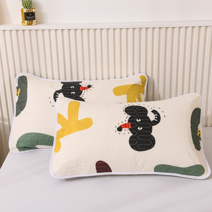 91家纺网 家纺一手货源 找家纺 恋绒 2023新款全棉护理垫防水隔尿垫姨妈垫床盖 动感字母