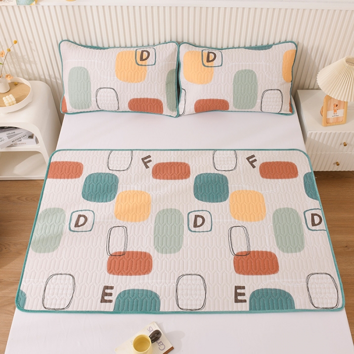 91家纺网 家纺一手货源 找家纺 恋绒 2023新款全棉护理垫防水隔尿垫姨妈垫床盖 玩转色块