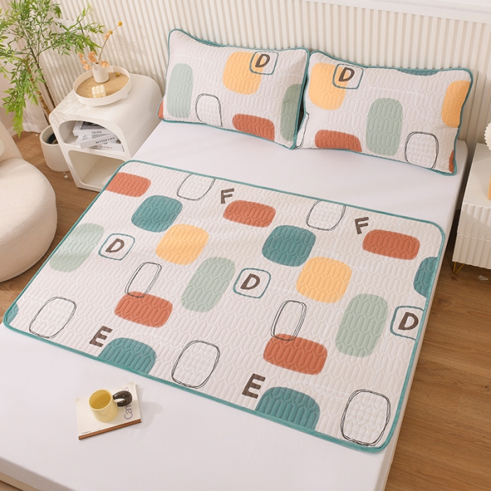 91家纺网 家纺一手货源 找家纺 恋绒 2023新款全棉护理垫防水隔尿垫姨妈垫床盖 玩转色块