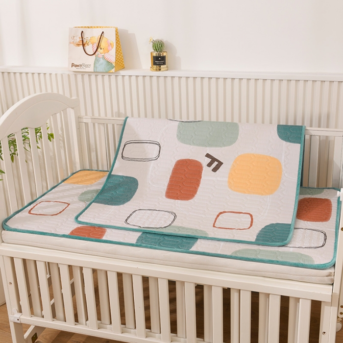 91家纺网 家纺一手货源 找家纺 恋绒 2023新款全棉护理垫防水隔尿垫姨妈垫床盖 玩转色块