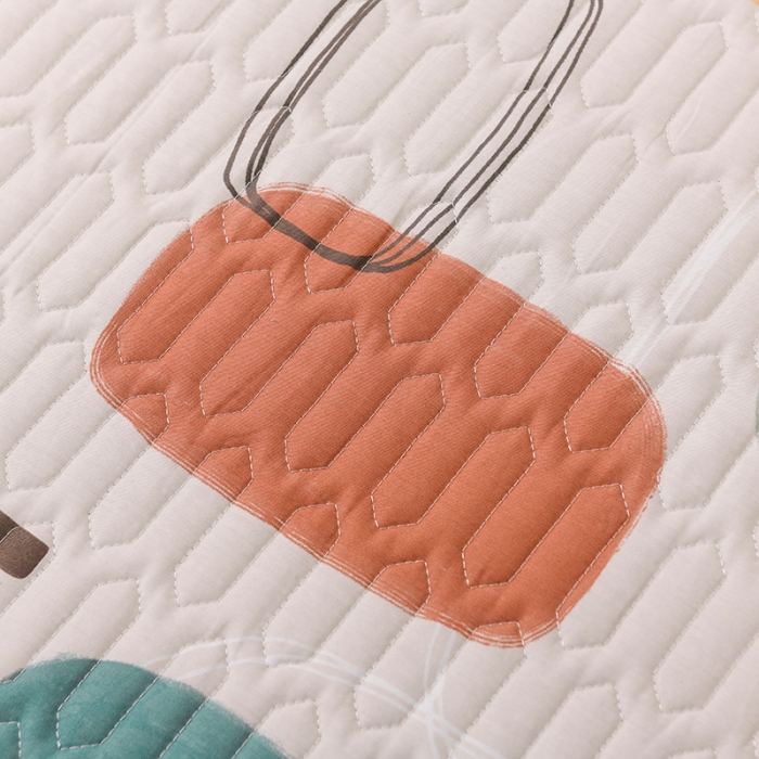 91家纺网 家纺一手货源 找家纺 恋绒 2023新款全棉护理垫防水隔尿垫姨妈垫床盖 玩转色块