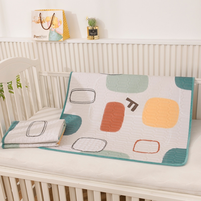 91家纺网 家纺一手货源 找家纺 恋绒 2023新款全棉护理垫防水隔尿垫姨妈垫床盖 玩转色块