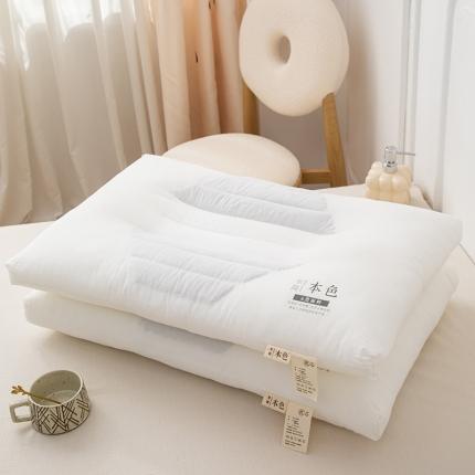 91家纺网 家纺一手货源 找家纺 总织布人 2023新款枕芯A类全棉至简本色舒睡枕护颈羽丝绒荞麦枕头枕芯