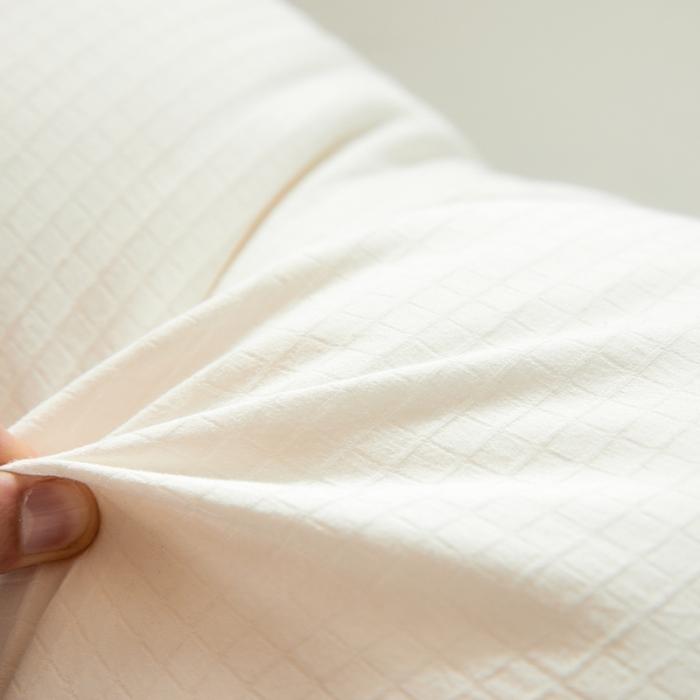 91家纺网 家纺一手货源 找家纺 2023新款 原棉羽丝绒枕头 无印无染全棉高弹舒软护颈枕芯