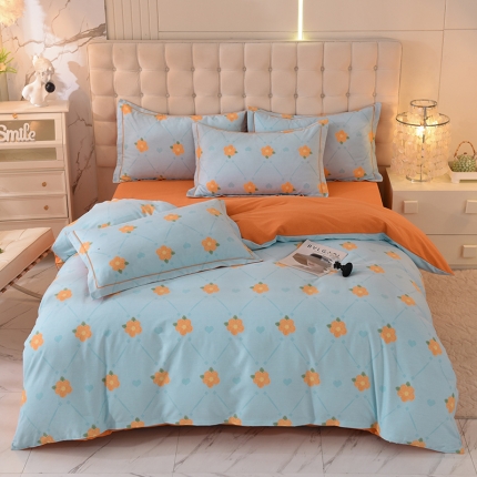 91家纺网 家纺一手货源 找家纺 （总）磨毛世家 2023新款ab版四件套铂金加厚保暖