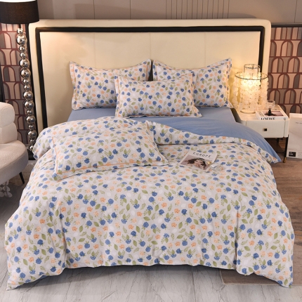 91家纺网 家纺一手货源 找家纺 （总）磨毛世家 2023新款ab版四件套铂金加厚保暖