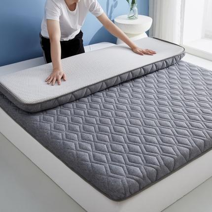 纺孚床垫 2024新款单边乳胶床垫4（过年不打烊） 单边乳胶床垫斜格灰