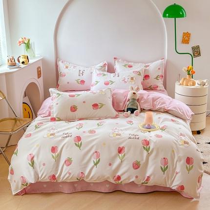 91家纺网 家纺一手货源 找家纺 世爵 2025新款磨毛印花单被套 洛神玫瑰