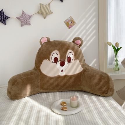 91家纺网 家纺一手货源 找家纺 （总）乐坊 2024新款牛奶绒绣花单人靠垫-风格二