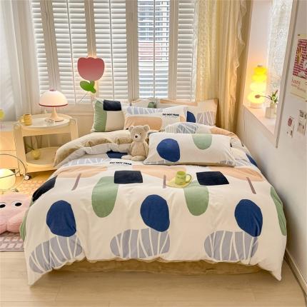 91家纺网 家纺一手货源 找家纺 古吉梦 2023新增牛奶绒印花（跑量款）莉洛青春