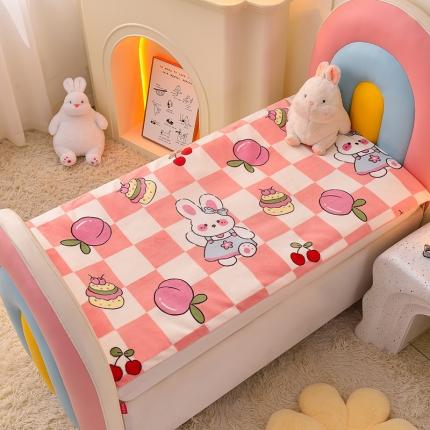 宝贝优选 2023新款儿童牛奶绒可拆卸床垫床褥 公主小兔