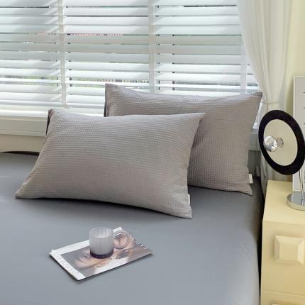 91家纺网 家纺一手货源 找家纺 （总）春皖家纺 2023新款全棉华夫格单枕套-风格二