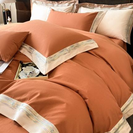 91家纺网 家纺一手货源 找家纺 总爱妮菲 （2代磨毛/不掉毛）A类加厚全棉磨毛四件套纯棉轻奢刺绣床笠款