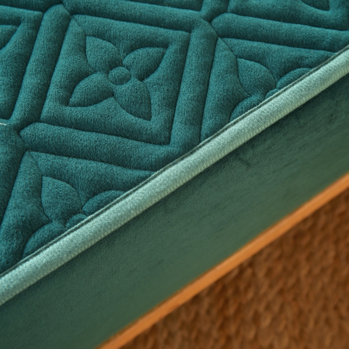 91家纺网 家纺一手货源 找家纺 胜权家纺 2023新款纯色牛奶水晶绒夹棉床笠-星辰 星辰-墨绿