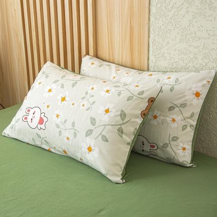 91家纺网 家纺一手货源 找家纺 （总）曼璐家纺 2025新款亲肤水洗棉麻单枕套