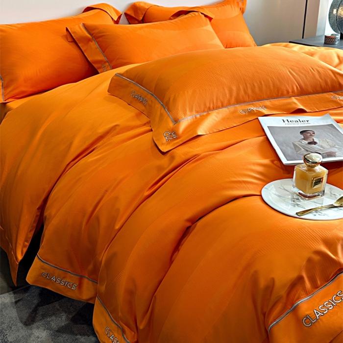 91家纺网 家纺一手货源 找家纺 新款100支长绒棉提花拼角刺绣套件