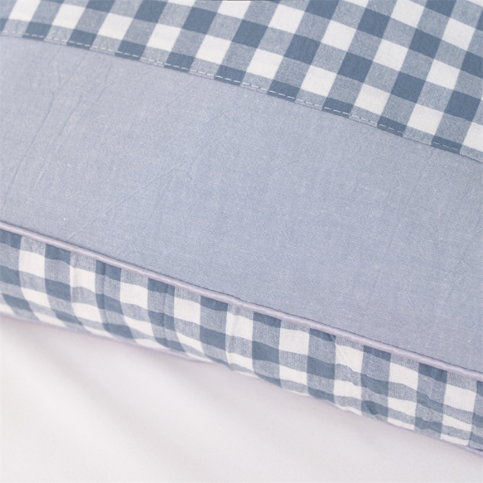 91家纺网 家纺一手货源 找家纺 纽乐 2023新款全棉水洗棉荞麦枕 蓝小格