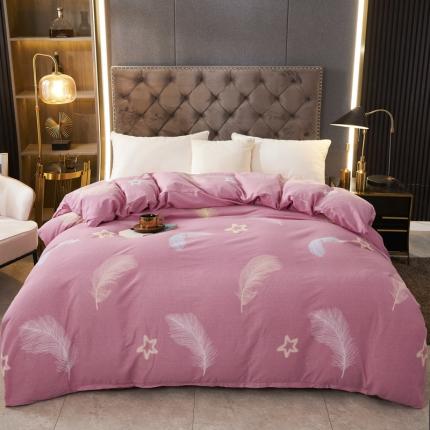 91家纺网 家纺一手货源 找家纺 （总）伊而梦 2023新款全棉磨毛印花四件套系列单品被套